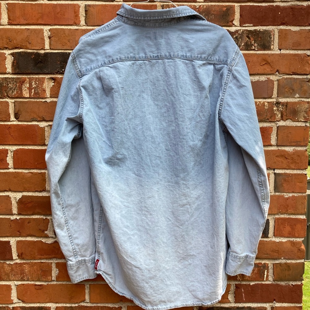 ⚡️SOLD⚡️ Hand Dyed Denim Button Down - Picture 5 of 15